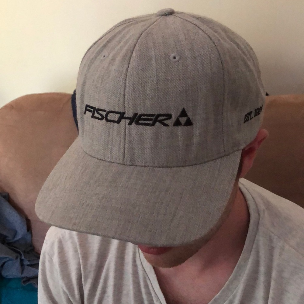 Fischer gray wool knit hat